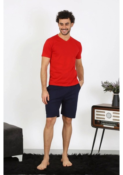 Moda Erkek Penye Kırmızı 3'lü Pijama Takımı fiyatları