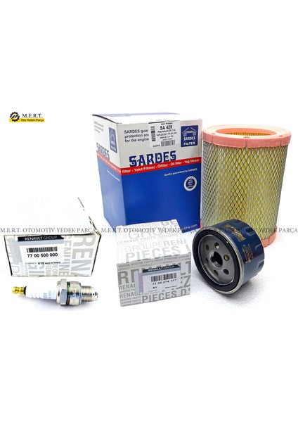 Renault Toros R12 1400 Bakım Seti Hava ve Yağ Filtresi + Buji