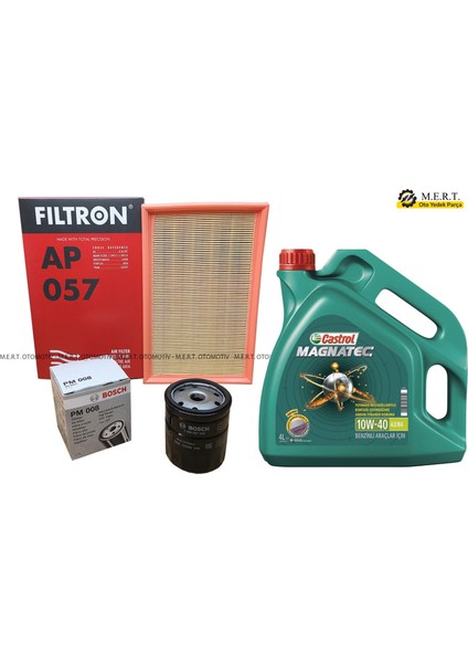 Opel Vectra A Hava ve Yağ Filtresi + Castrol 1.8 / 2.0 Benzinli