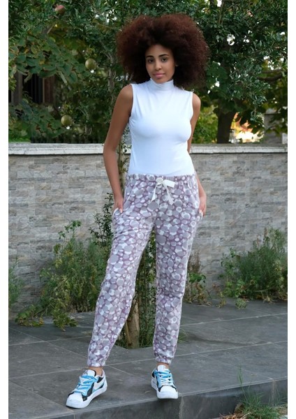 Moda Kadın Welsoft Polar Tek Alt Pijama Mor fiyatları