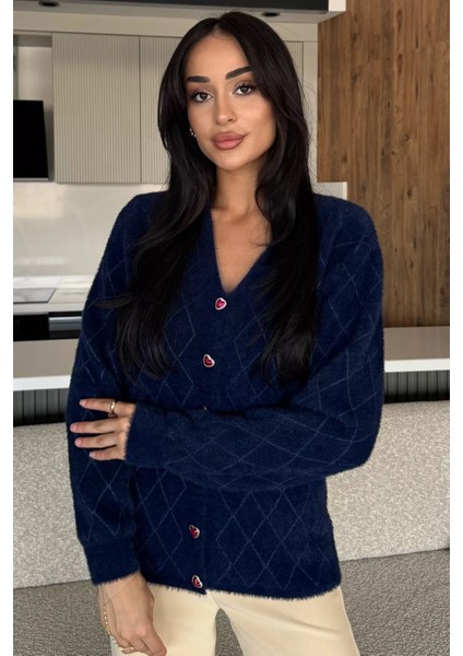 Kadın Yumoş Iplik Sakallı Triko Hırka (S-M-L-Xl Uyumludur) P-00018065