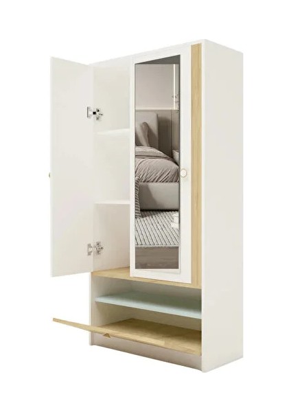 Malibu Aynalı Gardırop | Elbise Dolabı