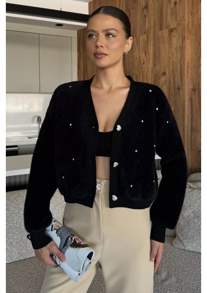 Kadın Taşlı Yumoş Triko Ceket (S-M-L-Xl Beden Uyumludur.) P-00018052 fiyatları