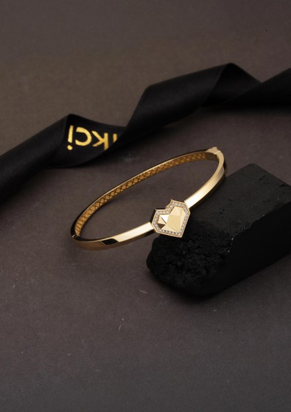 Kalpli 14 Ayar Kelepçe Altın Bilezik modelleri