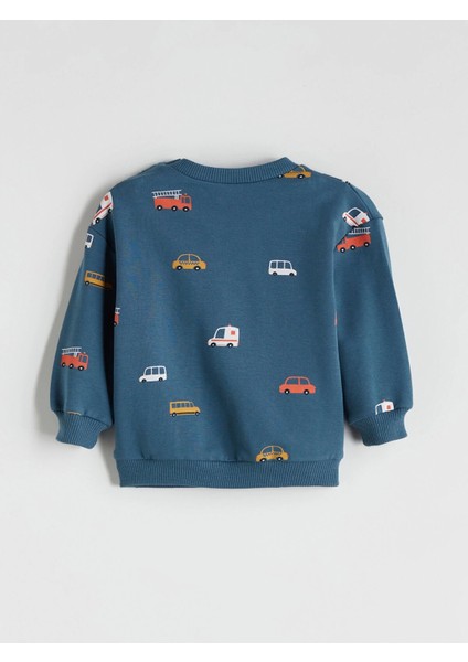 Lcw Baby Petrol Baskılı Erkek Bebek Sweatshirt ve Eşofman Alt 2'li Takım indirimleri