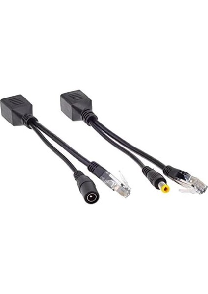 AL-4252 Pasif Poe Splıtter Dişi Erkek Power Uç Ip Kamera Poe Kablosu Siyah