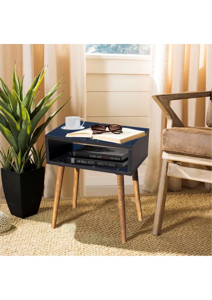 Royal Plak ve Pikap Çalar Sehpası Siyah Mermer Desenli