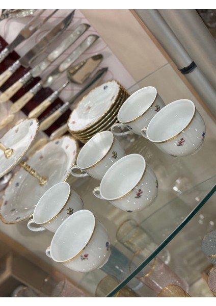 Esterhomedecor 6 Kişilik Çekoslovak Porselen Kahve Fincan Takımı modelleri