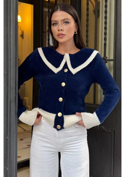 Kadın Bebe Yaka Yumoş Iplik Triko Ceket (S-M-L Uyumludur) P-00018062 fiyatları