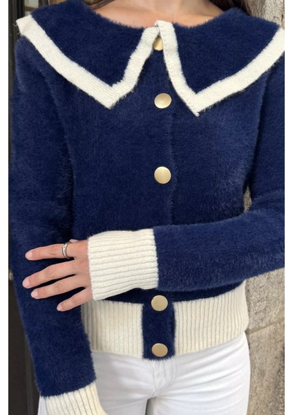 Kadın Bebe Yaka Yumoş Iplik Triko Ceket (S-M-L Uyumludur) P-00018062 fırsatları