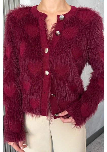 Kadın Ön Düğmeli Sakallı Triko Ceket (S-M-L Uyumludur) P-00018057 fiyatları