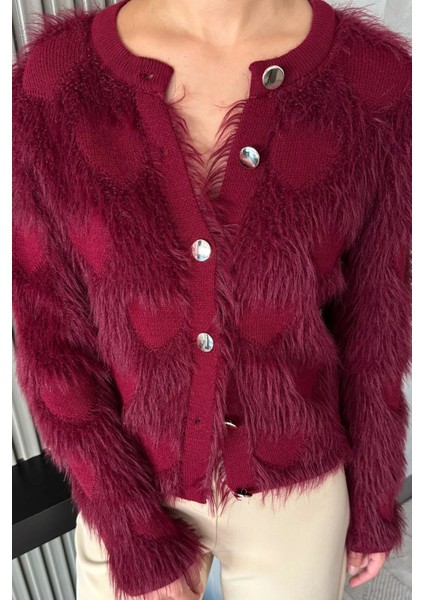 Kadın Ön Düğmeli Sakallı Triko Ceket (S-M-L Uyumludur) P-00018057 modelleri