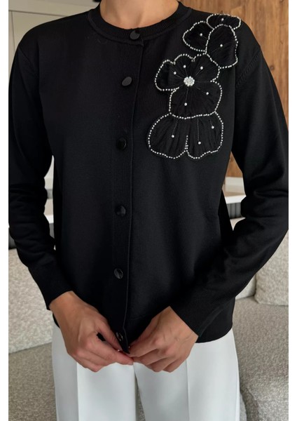 Kadın Tül Işlemeli Triko Hırka (S-M-L-Xl Uyumludur) P-00018061 fiyatları