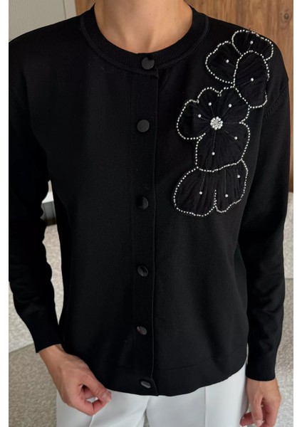 Kadın Tül Işlemeli Triko Hırka (S-M-L-Xl Uyumludur) P-00018061 modelleri