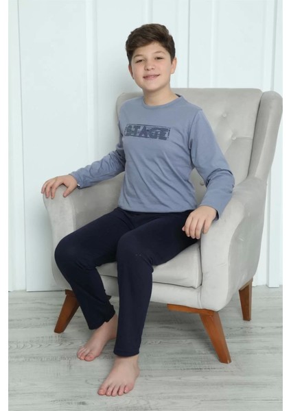 Moda Erkek Çocuk Penye Pijama Takım Gri fiyatları