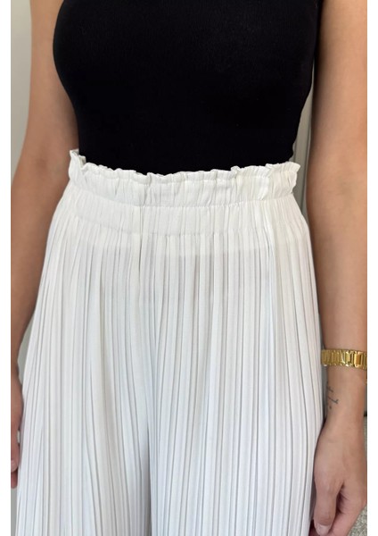 Kadın Pileli Bol Paça Pantolon P-00018032 fırsatları