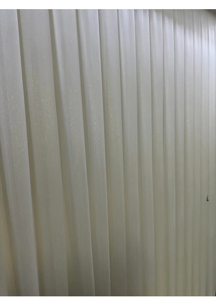 Nivemeshome Meva Altın Çizgili 1/3 Sık Pileli Tül Perde Apm