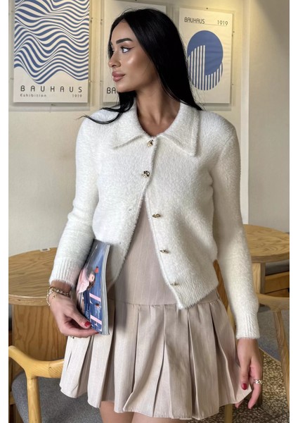 Kadın Yumoş Iplik Triko Ceket (S-M-L Uyumludur) P-00018063