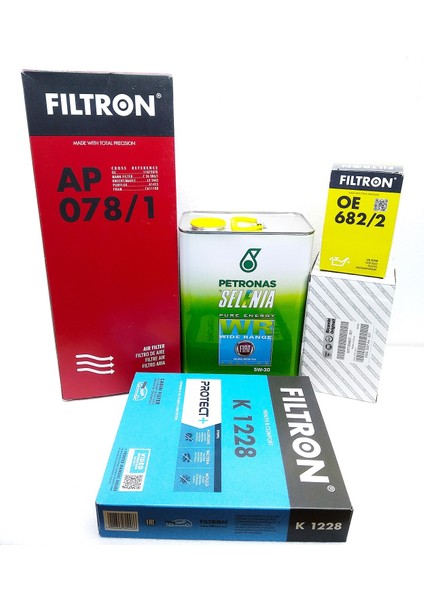 Fiat Egea 1.3 Multijet Euro 5 Yağ Bakım Filtre Seti