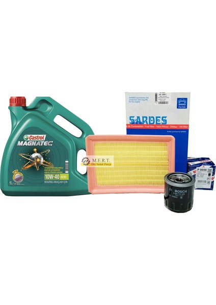 Kia Cerato 1.6 Hava ve Yağ Filtresi + Castrol (2004-2007) 105HP