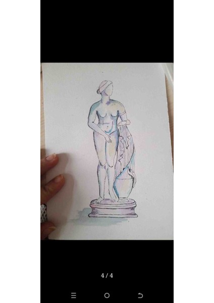Suluboya Çizim – Antik Heykel Figürü Sanat Tablosu (A5) fiyatları