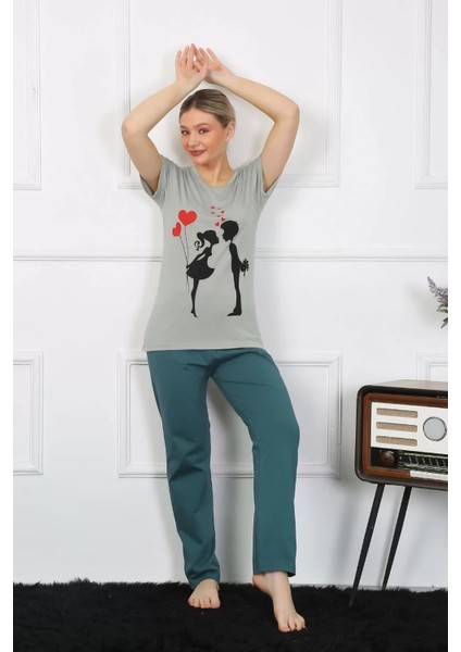 Moda Kadın Kısa Kol Penye Pijama Takımı indirimleri