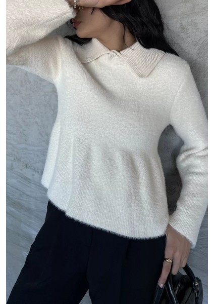 Gömlek Yaka Şardonlu Triko Bluz (S,m,l,xl Uyumludur) P-00018190 fiyatları