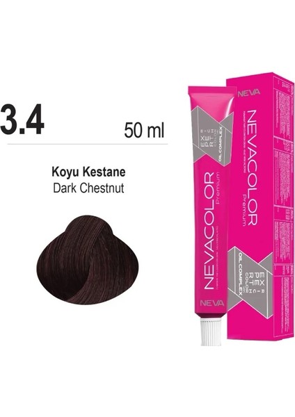 color Saç Boyası 3.4 Koyu Kestane