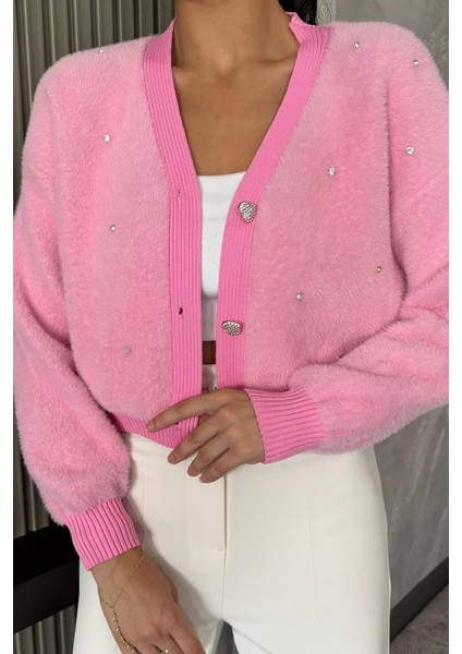 Kadın Taşlı Yumoş Triko Ceket (S-M-L-Xl Beden Uyumludur.) P-00018052 fiyatları