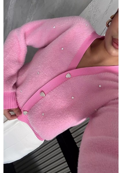 Kadın Taşlı Yumoş Triko Ceket (S-M-L-Xl Beden Uyumludur.) P-00018052 modelleri