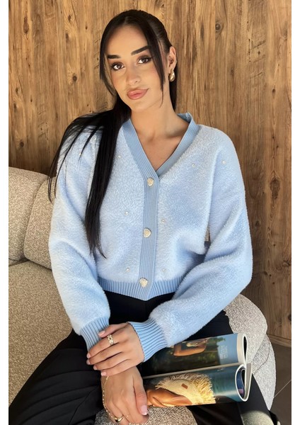 Kadın Taşlı Yumoş Triko Ceket (S-M-L-Xl Beden Uyumludur.) P-00018052