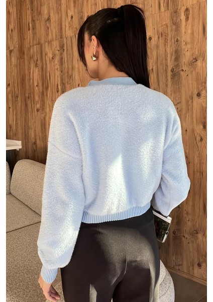 Kadın Taşlı Yumoş Triko Ceket (S-M-L-Xl Beden Uyumludur.) P-00018052 fırsatları