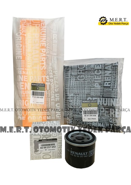 Renault Clio 3 1.2 16V Filtre Bakım Seti (2005-2012)