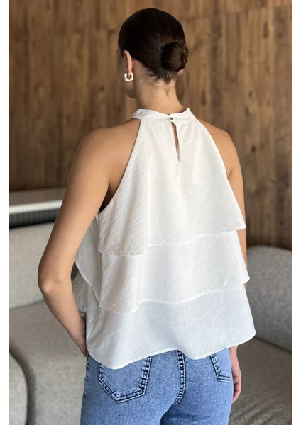 Kadın Sıfır Kol Kat Kat Bluz P-00018036 modelleri