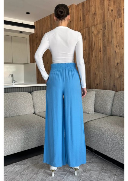 Bel Lastikli Bol Kesim Yüksek Bel Kadın Pantolon P-00018034 modelleri