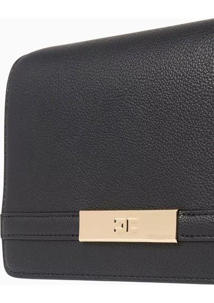 Elısabetta Franchı Altın Zincir Detaylı, Lüks Faux Deri Flap Omuz Çantası indirimleri