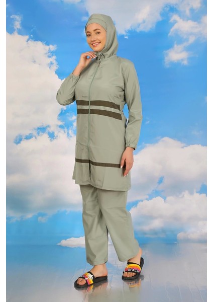 Moda Kadın Tam Tesettür Mayo Su Yeşili modelleri