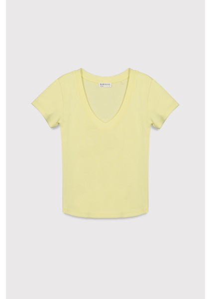 V Yaka Kısa Kol Üst