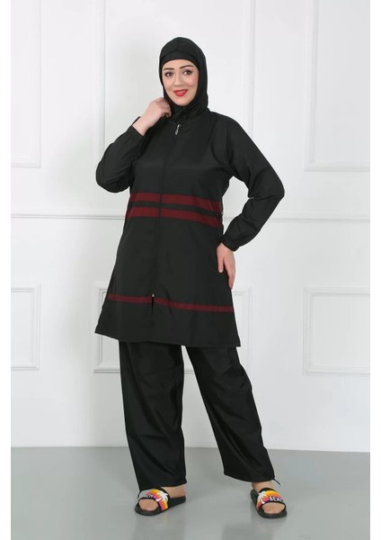 Moda Büyük Beden Tesettür Mayo Siyah fiyatları