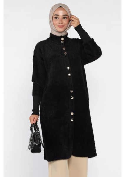 Gold Düğmeli Tesettür Yumoş Triko Hırka P-00018377 fiyatları