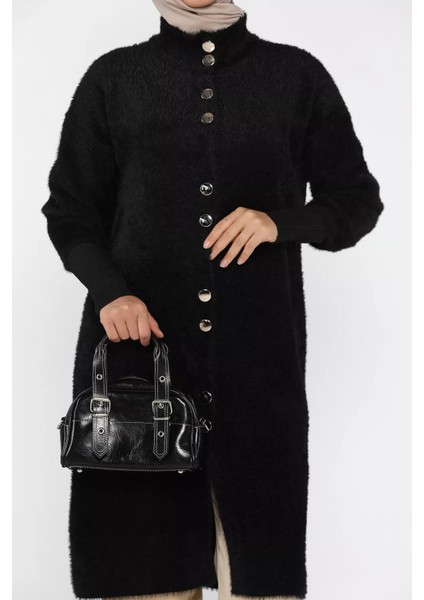 Gold Düğmeli Tesettür Yumoş Triko Hırka P-00018377 modelleri