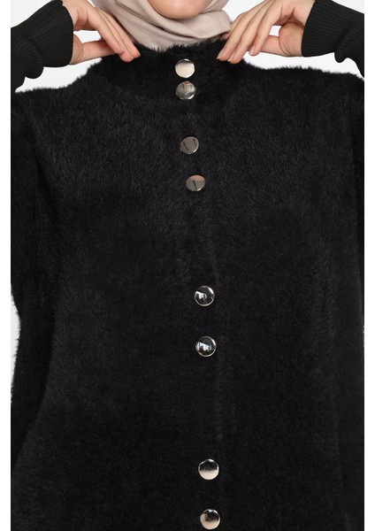 Gold Düğmeli Tesettür Yumoş Triko Hırka P-00018377 indirimleri