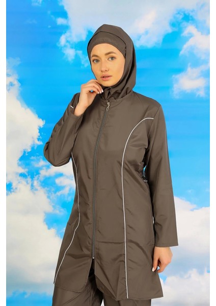 Moda Kadın Tam Tesettür Füme Mayo fırsatları