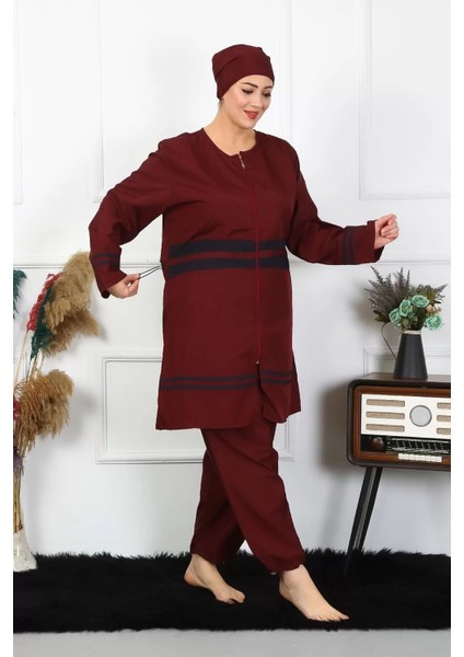 Moda Büyük Beden Tesettür Mayo 7XL-8XL-9XL-10XL Bordo modelleri
