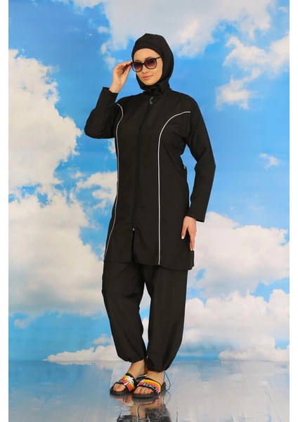 Moda Kadın Tam Tesettür Siyah Mayo modelleri