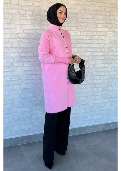 Gold Düğmeli Tesettür Yumoş Triko Hırka P-00018377 fiyatları