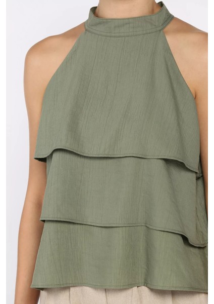 Kadın Sıfır Kol Kat Kat Bluz P-00018036 fırsatları