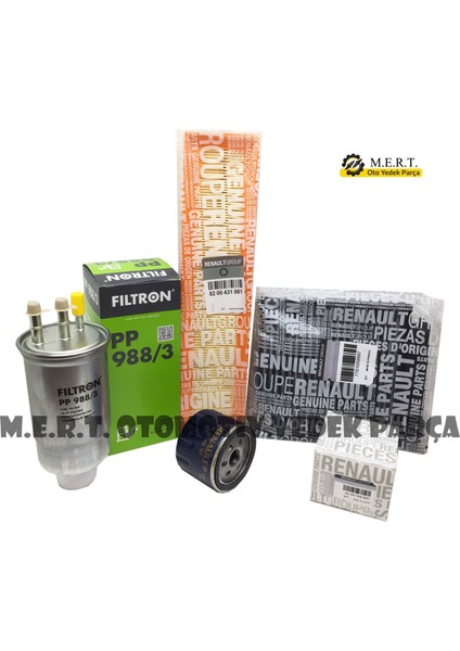 Dacia Logan 1.5 Dci Dizel Filtre Bakım Seti (2005-2010)