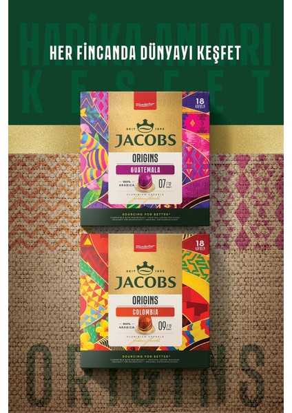 Origins Colombia Nespresso Uyumlu Alüminyum Kapsül Kahve 18'li fırsatları