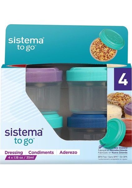 To Go 35 ml Sos Kabı – 4’lü Set, Bpa Free, Mikrodalga/derin Dondurucu Uyumlu fiyatları